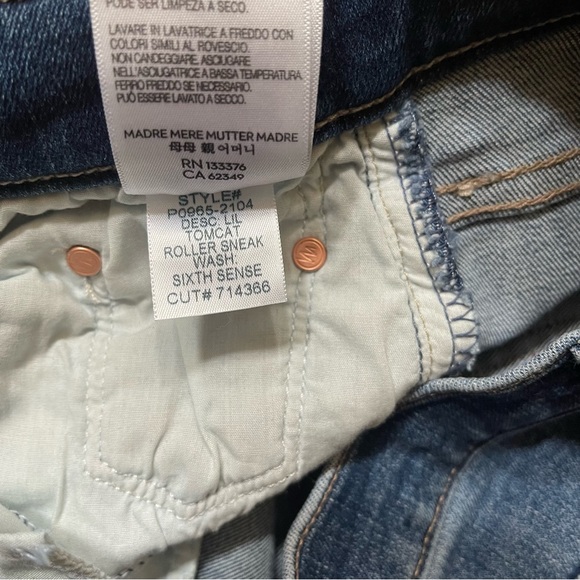 NWT MOTHER The Tomcat Roller Sneak High-Rise Wide-Leg Jeans 26 Petite - Picture 7 of 9